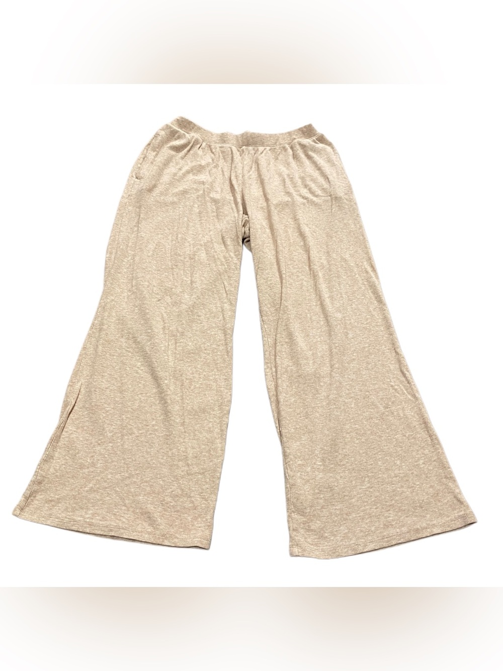 Skin worldwide ribbed wide leg crop cotton modal lounge pajama pants 2 / M